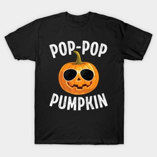 Mens Grandpa Halloween Shirt Pop Pop Gift Funny Pumpkin Pop Pop T-Shirt